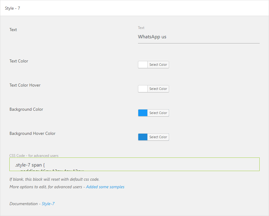 style-7 customization